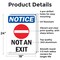 Signmission Exit Sign, Aluminum, 18 in W, 24 in H, Not An Exit OS-2PACK-NS-A-1824-V-15166 - alternate 2